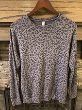 Athleta Pure Luxe Leopard Print Sweatshirt Size X Small