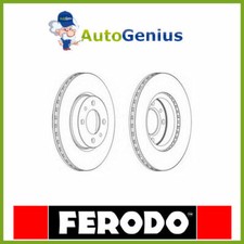 COPPIA DISCHI FRENO ANTERIORI FIAT PUNTO (176) 1.4 GT Turbo 94>96 FERODO F521