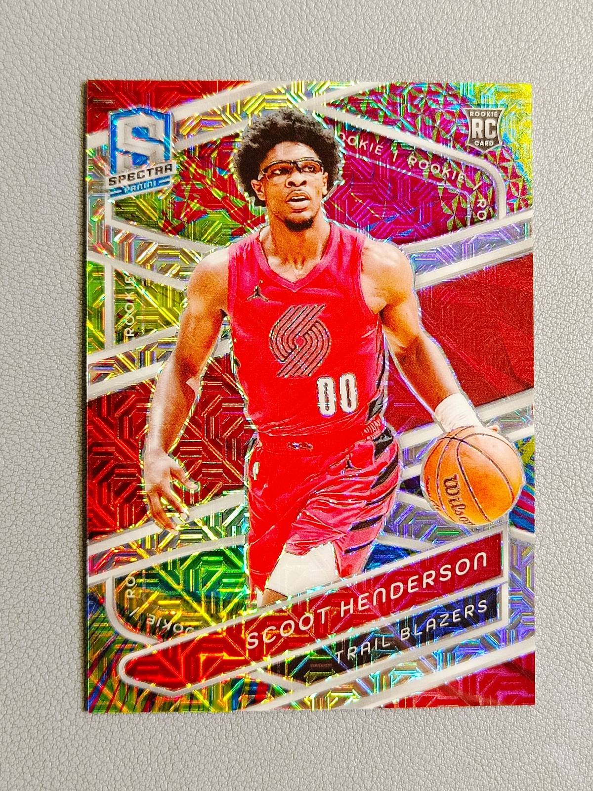 2023-24 Panini Spectra Scoot Henderson 8/25 Meta Mojo Prizm Rookie RC #142