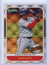 2021 Donruss Juan Soto Diamond Parallel Batting Title Highlights Insert