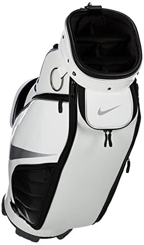 Nike Asia Cart Golf Bag White x Black x Metallic Silver Nike Asia Cart Golf Bag White x Black x Metallic Silver