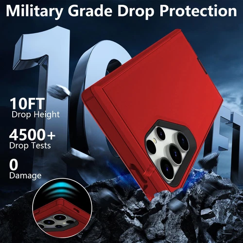 Funda protectora roja para Samsung Galaxy S25/S25+/25 Ultra clip para cinturón se adapta a Otterbox - Imagen 2 de 6