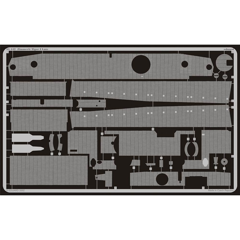 Eduard 35442 Zimmerit Tiger I Late Photo Etched Set for Tamiya 1/35
