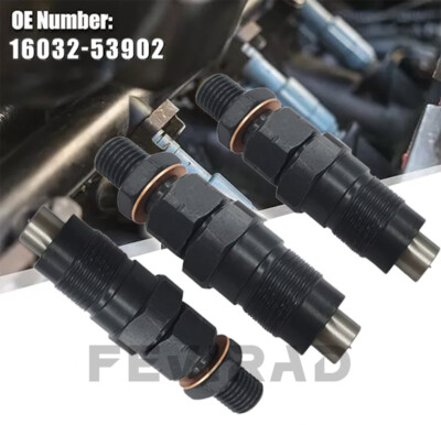 Set of 3 Fuel Injector 16032-53902 For Kubota D905 D1005 D1105 V1205
