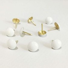 200PCS Upholstery Tacks D11mm/0.43" White Painted Upholstery Tacks Decorative...