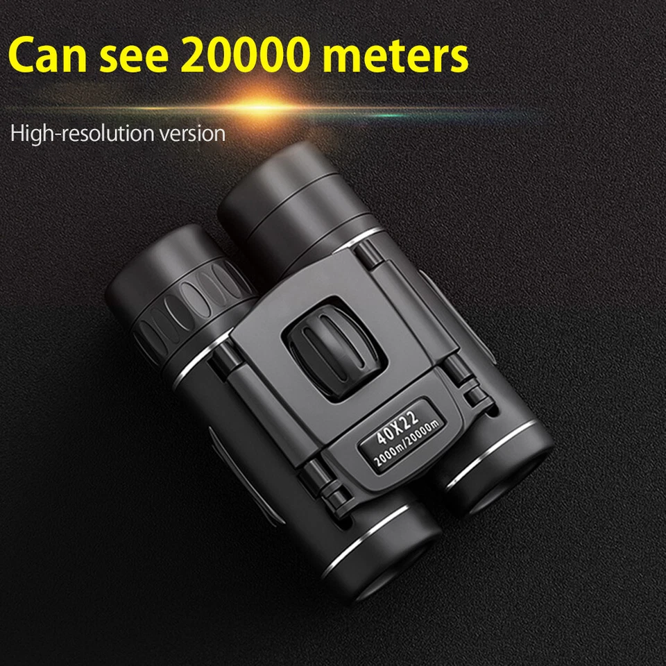 40x22 Zoom Binoculars Compact Long Range 2000m Folding HD Mini Telescope BAK4 - Image 2 of 4