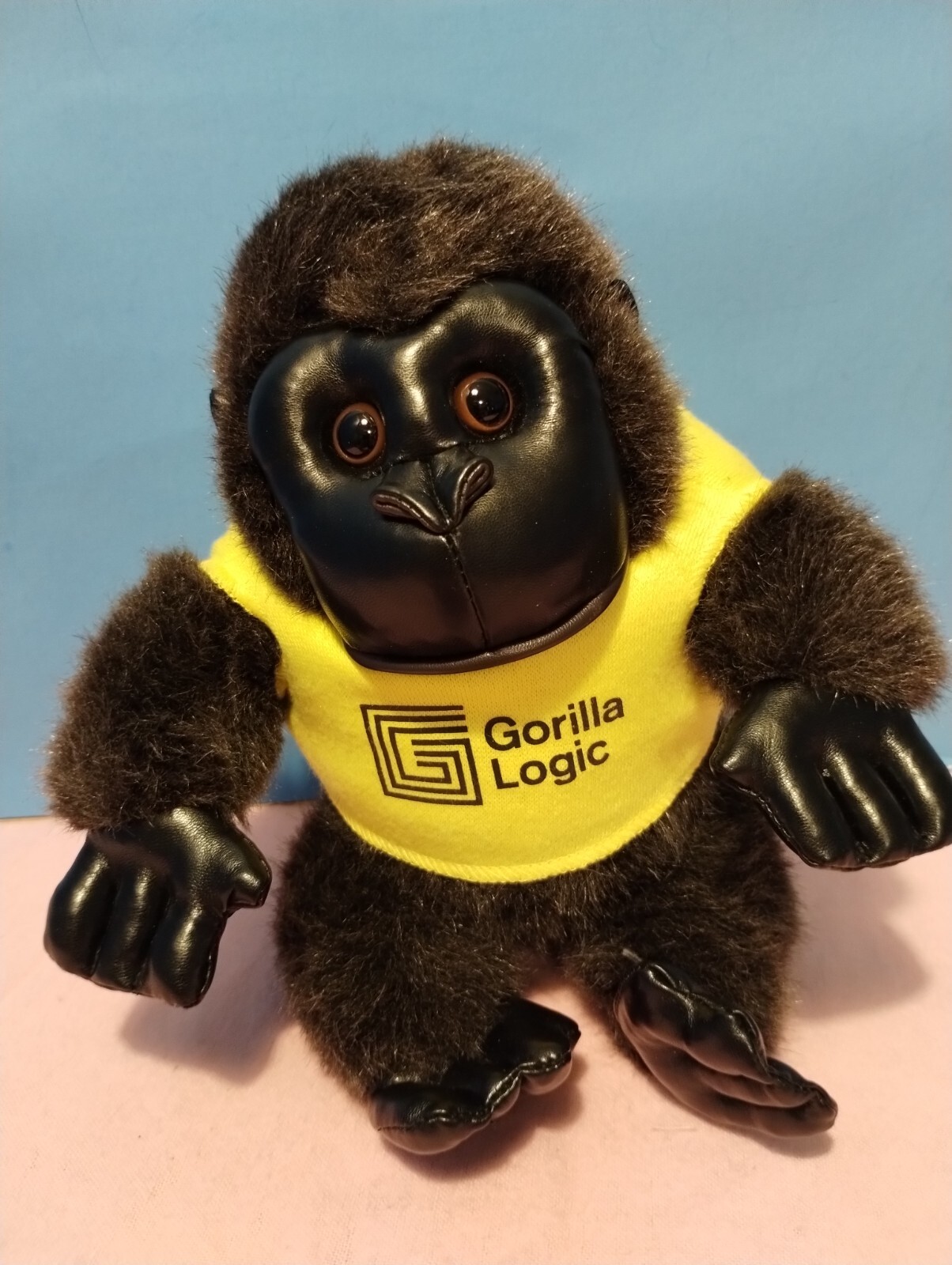 Logo Bear Gorilla Logic Ape Plush 8" w/Yellow Tee Shirt Stuffed Animal