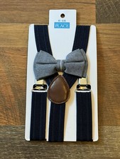 New Suspender and Bow Tie Sets for Boys Kids Children -Size 6 - 16 - Blue