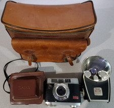 Vintage Kodak Motormatic 35R4 35mm Film Camera W Perrin California Leather Case