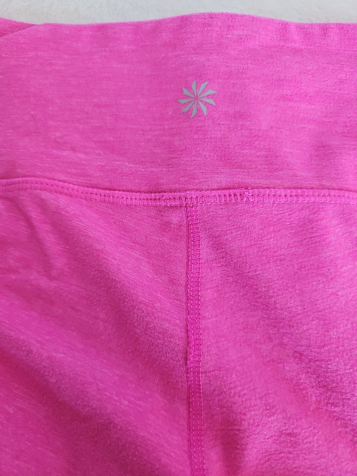 Sz XS Athleta Hot Pink Leggings RN 54023 Logo XSmall Running Exercise
