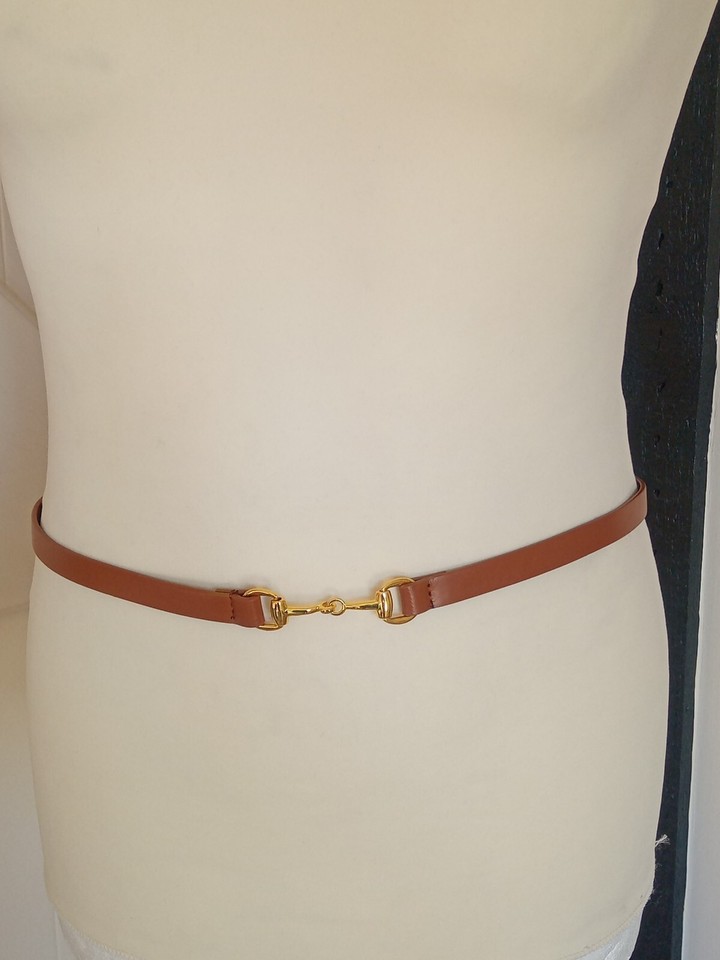 Elegant Tan Leather Effect Skinny Ladies Belt 33"38" Jeans eBay