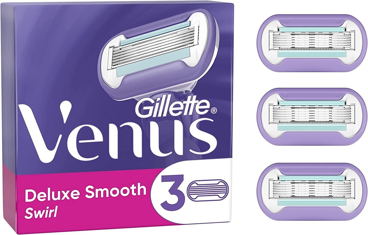 Pack 12 Lames GILLETTE VENUS SMOOTH - Recharges Rasoir Femme, Lot De 3