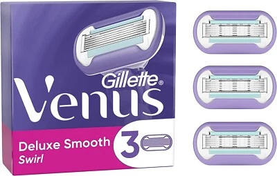 Pack 3 Lames Gillette VENUS "Deluxe Smooth Swirl" Lot Recharges Rasoir Femme 5*