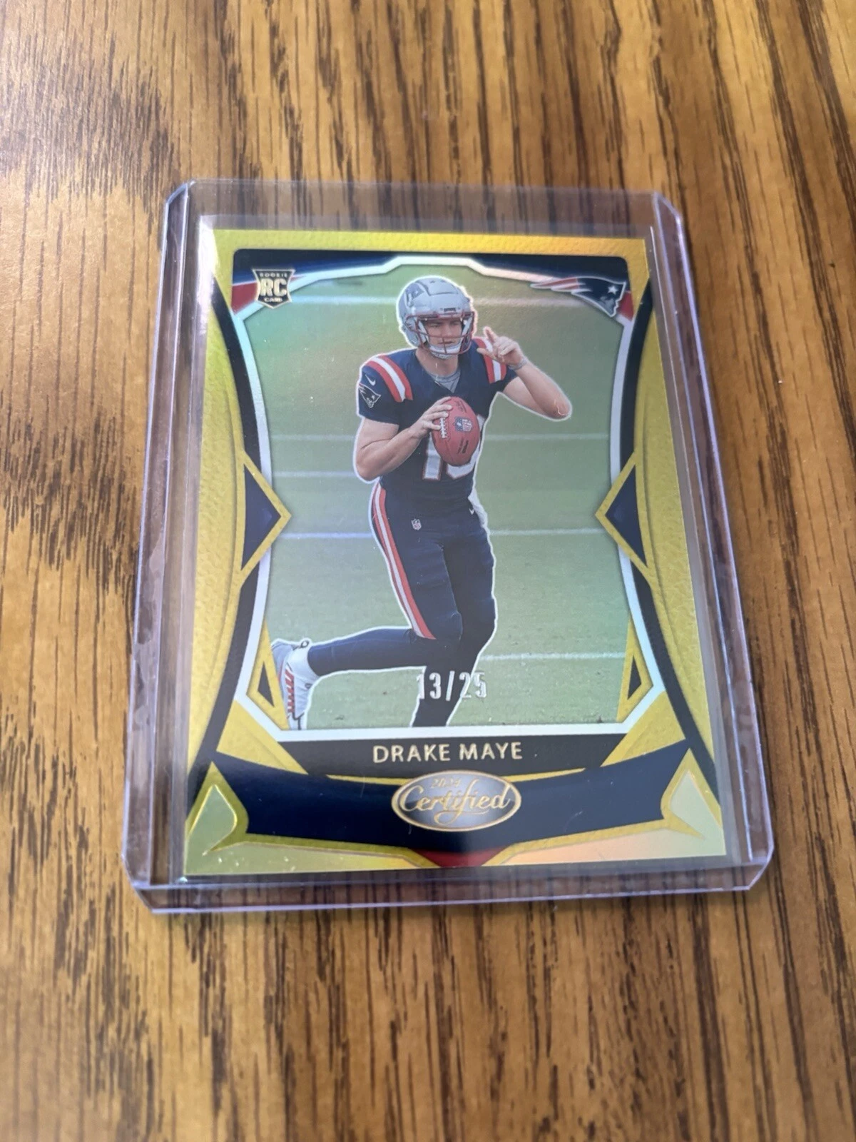 2024 Certified Drake Maye #103  Gold Mirror #/25