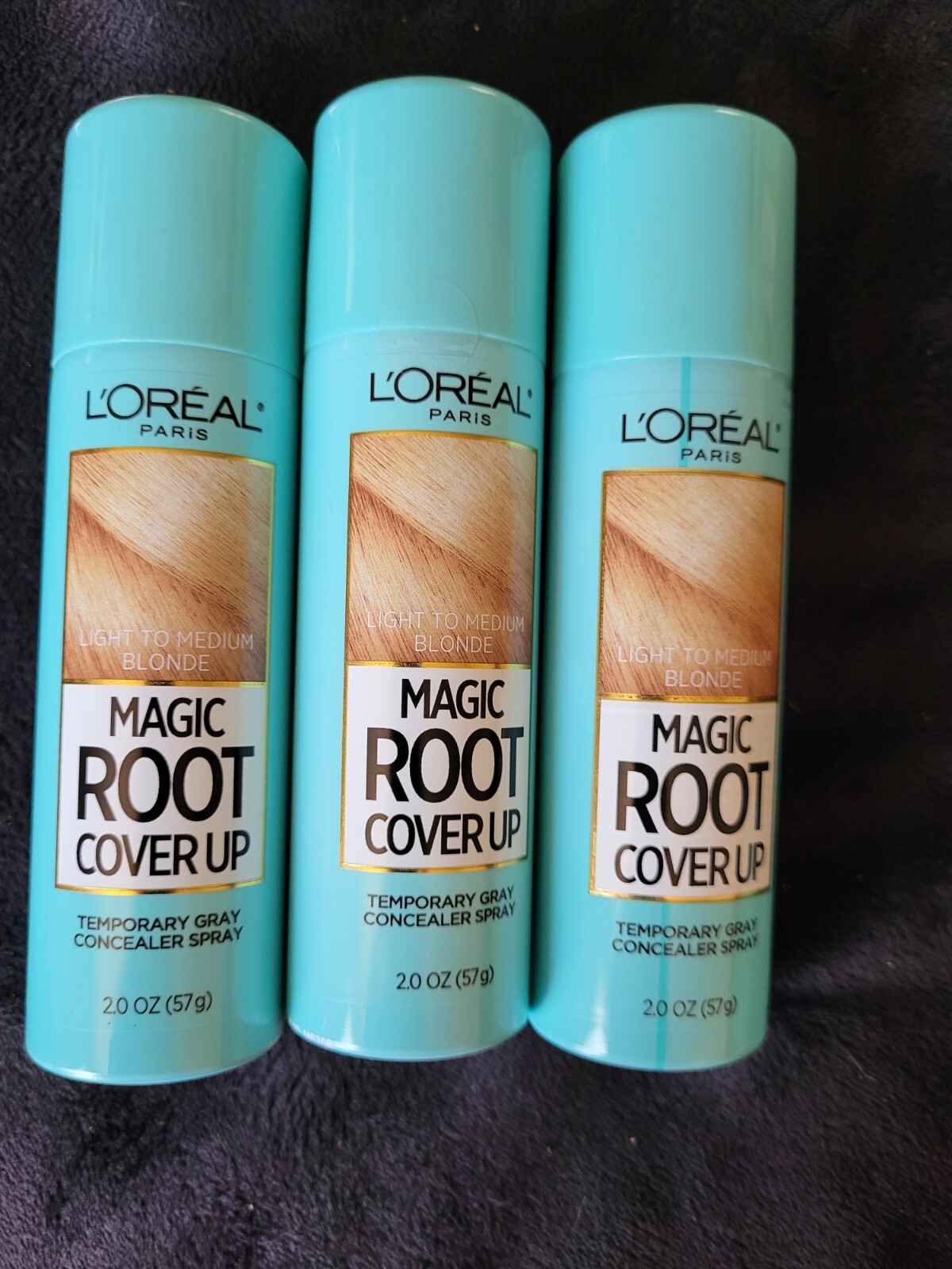 3--L'oreal Magic Root Cover Up Concealer Spray Light TO Medium Blonde