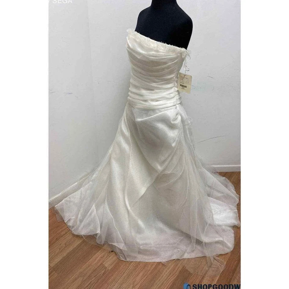 Pronovias Barcelona Estocolmo Mel Tulle Marfil Wedding Dress Sz 10 - Image 3 of 4