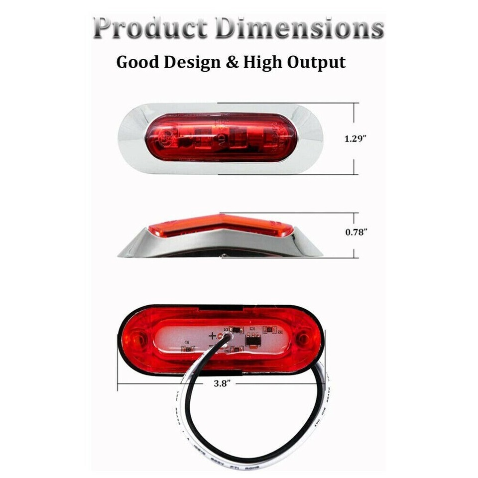 2x Red Green LEDBoat Navigation Light Deck Waterproof Bow Pontoon
