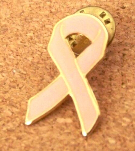 Pink Ribbon breast cancer awareness lapel pin