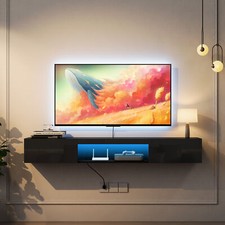 Wall Mounted Floating LED TV Stand For 65" TV Media Console Entertainment Center