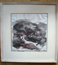 EUGENE PIZZUTO, LISTED Okanogan River MODERN ABSTRACT 60's WASHINGTON WA Seattle