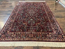 5.9 x 9 Karastan Rug Red Sarouk #785 Wool Rug 700 Series Vintage Oriental Carpet