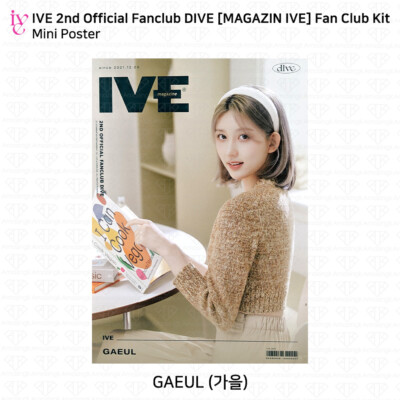 IVE 2nd Official Fanclub Kit Mini Poster Srcap Book Badge