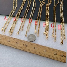 Stainless Steel Gold necklace with various personalized pendants Various styles