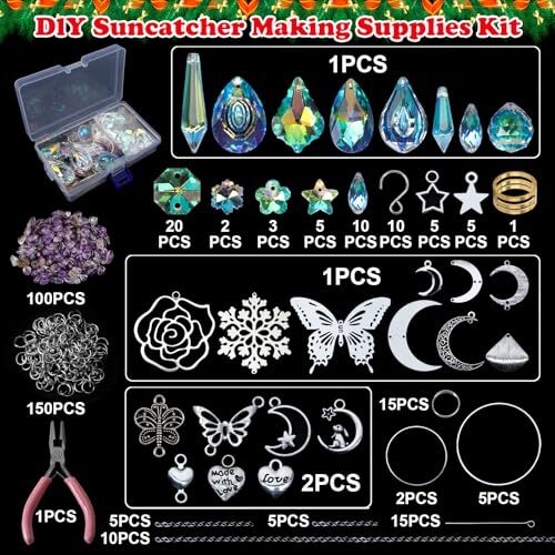 DIY Suncatcher Kit 400pcs Sun Catchers Making Kit Supplies Crafts sun - Picture 4 of 6