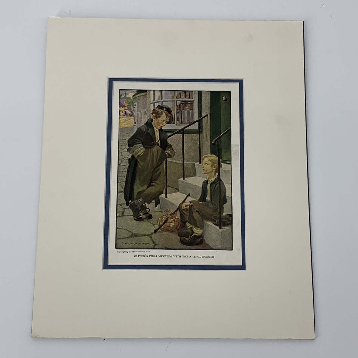 Jessie Wilcox Smith Vintage Art Print Olivers 1st Meeting Charles Scribners  Sons