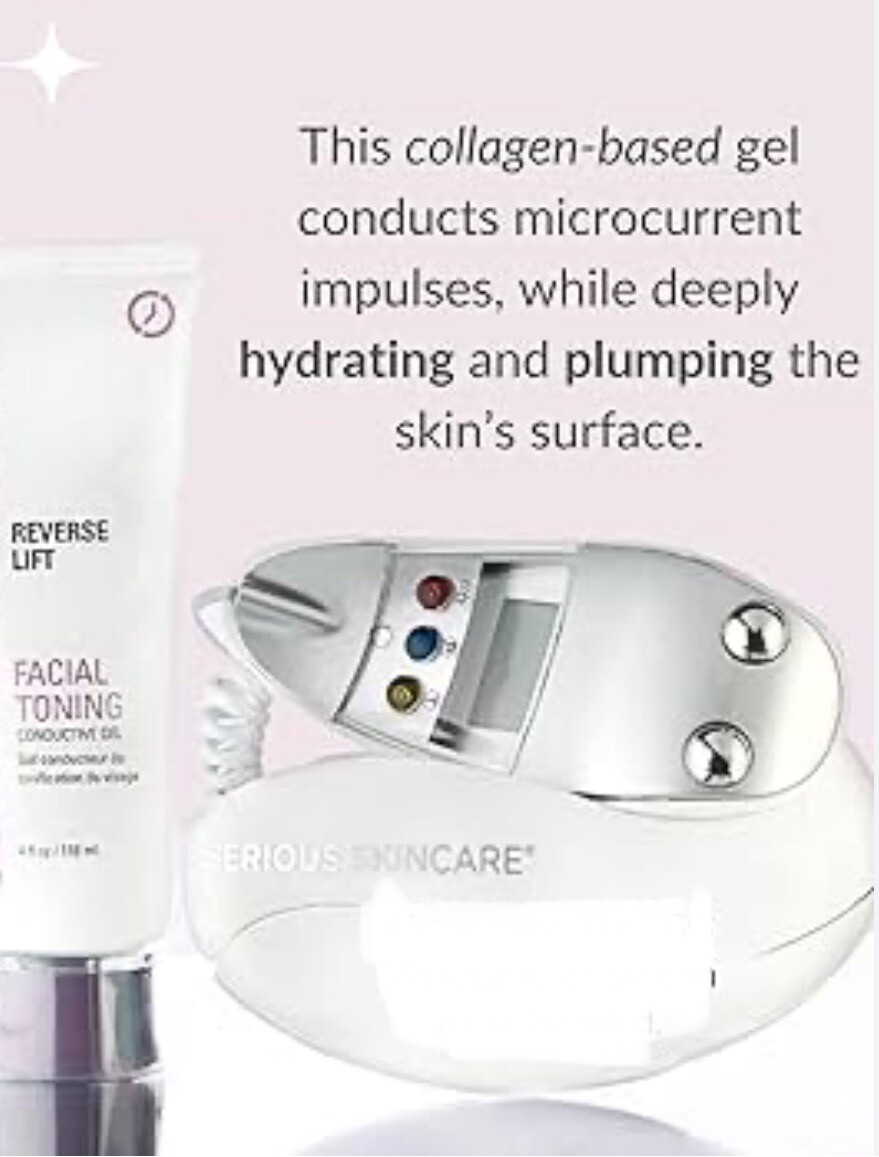 SERIOUS Skincare Microcurrent Egg Facial Toning System New ANTIAGING