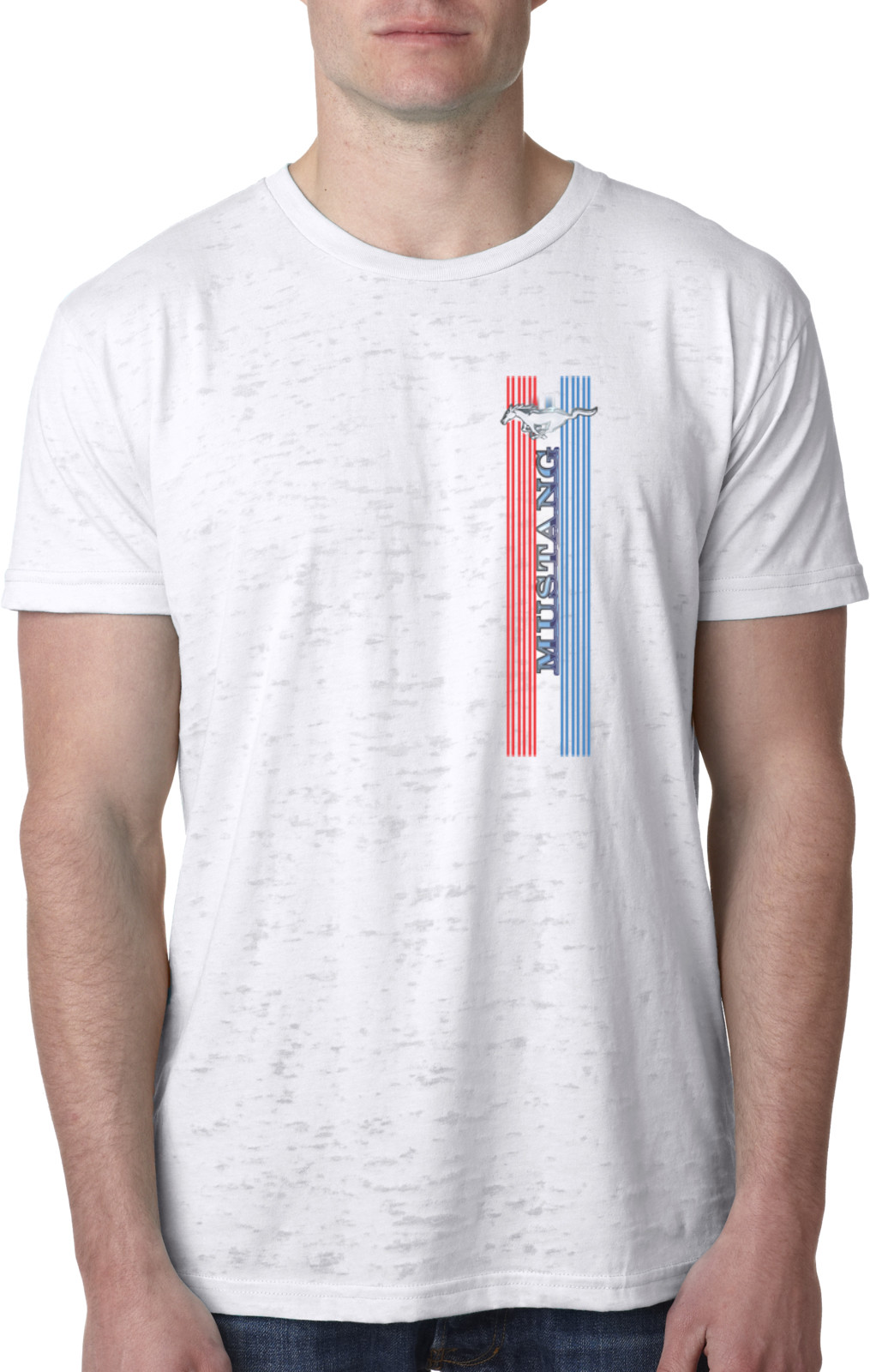 Acquista Cool Shirts Ford Mustang T shirt Pony Logo Tri Bar Burnout Tee