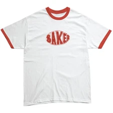 Baker Skateboards Shirt Sprayed Oval Ringer White