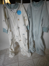 Carter's Baby Boy Set of 2 2-Way Zip Cotton Sleep and Plays Newborn NEW wTag