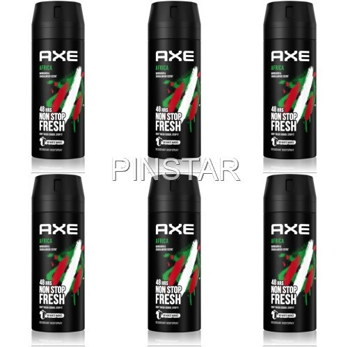 6 x Axe LYNX  Deodorant Body Spray 150ml - Africa