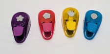 Lot of 4 EK Success Whale Lever Paper Punches-Flower Hexagon Hand Balloon Shapes