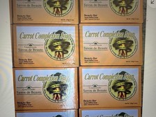 12-BAR- CARROT COMPLEXION SOAP BEAUTY BAR WITH CARROT OIL 125g each BRAND NEW 