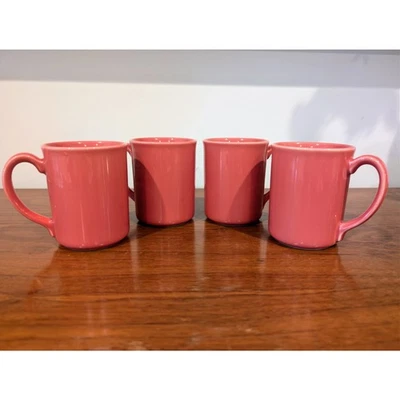 Vintage Corning Coral Ceramic Coffee Mugs – Set of 4 | USA | Retro 1970s–80s - image 1 of 4