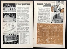 Tube powered PreAmp 1952 HowTo build PLANS Preamplifier