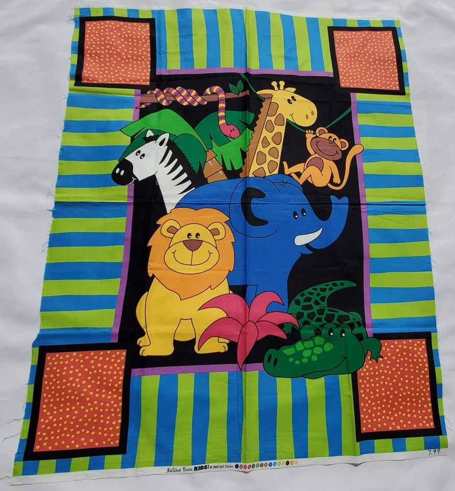 Lote de 10 paneles de tela piezas Rey León, animales de safari, madre ganso, Raggedy Ann Foto 2 de 4