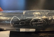 Cecil Fielder Auto'd Rawlings Black Bat. Inscribed 