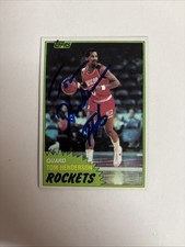 Tom Henderson Autographed 1981 Topps Card #86 Houston Rockets A-356