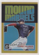 2018 Panini Donruss Optic Mound Marvels Gold Prizm 7/10 Corey Kluber #MM4 jc3