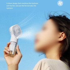 Compact Handheld Fan with Misting Spray Rechargeable Stay Cool Outdoors
