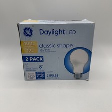 GE DAYLIGHT LED 100/12W 2 PACK Light BULBS 93109193