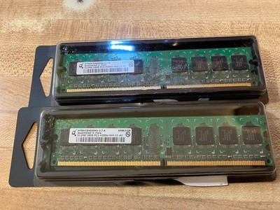 Gently Used Qimonda 1GB PC2-4200U-444-11-A1 DDR2 Desktop RAM Kit