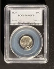 1935-P Mercury Dime 10C PCGS MS-63 FB Full Bands Silver Choice BU Coin