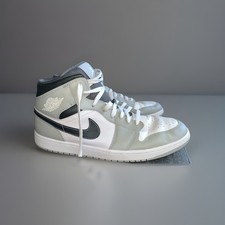 Jordan Air Jordan 1 Mid Gray White Black Men's Sneakers