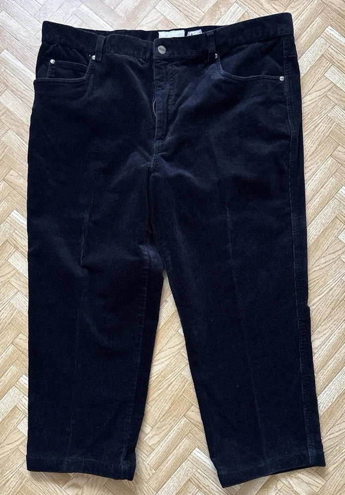 Herren Hose, Cord, Schwarz, Größe 28