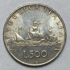 1966R Five Hundred Lire Italy 🇮🇹