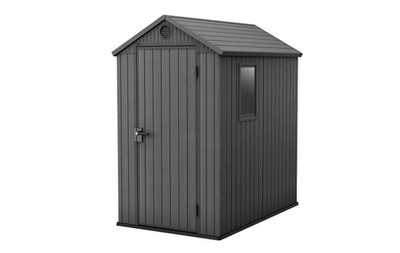 Keter Darwin 46 Gartenhaus - 125.8x184.5x205cm - Satteldach - Kunststoff - Grau